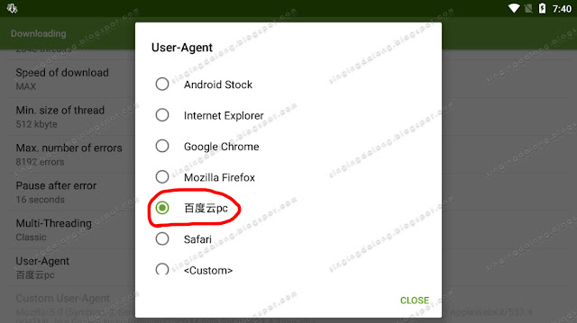Accelerate Baidu download with ES file explorer app 11