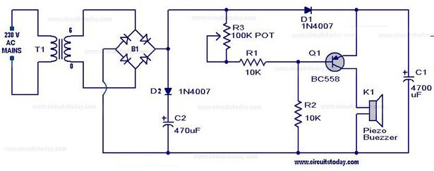 Electronics Projects: Mains Failure Alarm