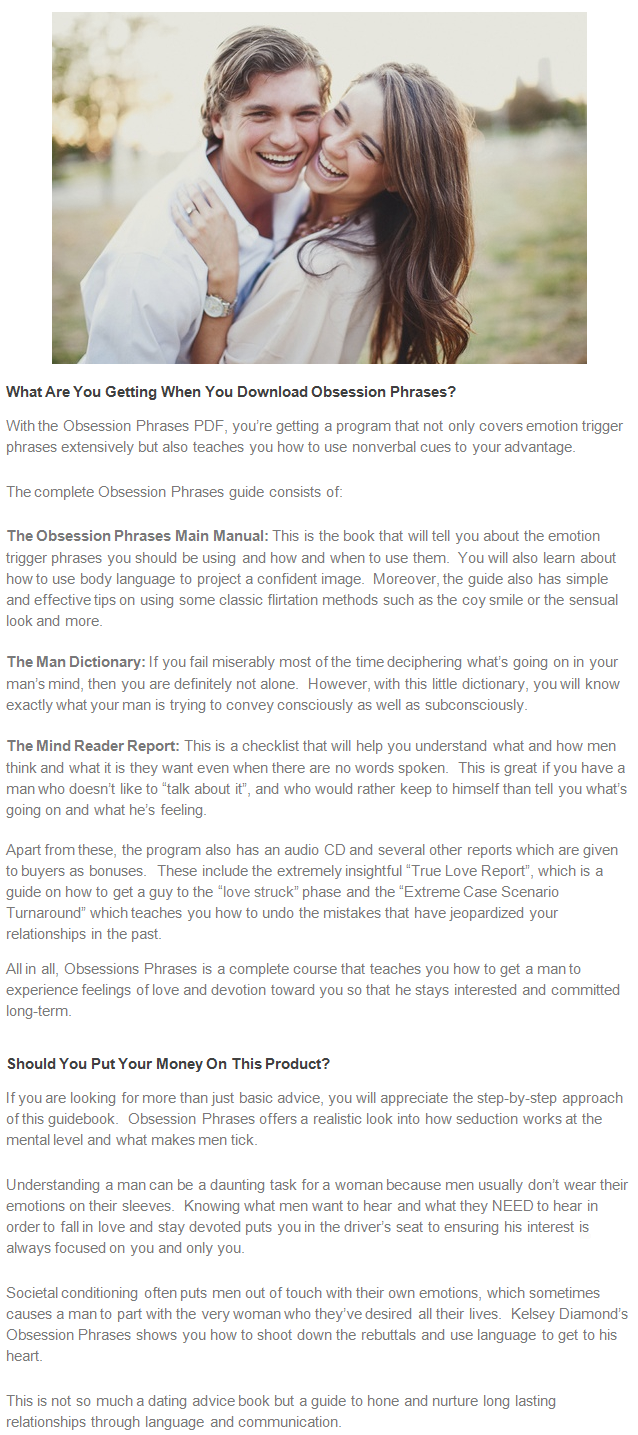 Dessie138 Obsession Phrases Review How To Find Relationship Success With Men