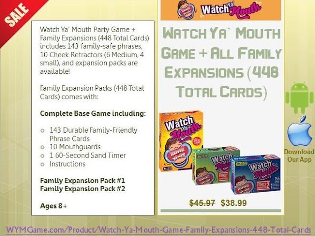 Watch Ya’ Mouth Game + All Family Expansions (448 Total Cards)