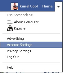 Facebook Account Setting