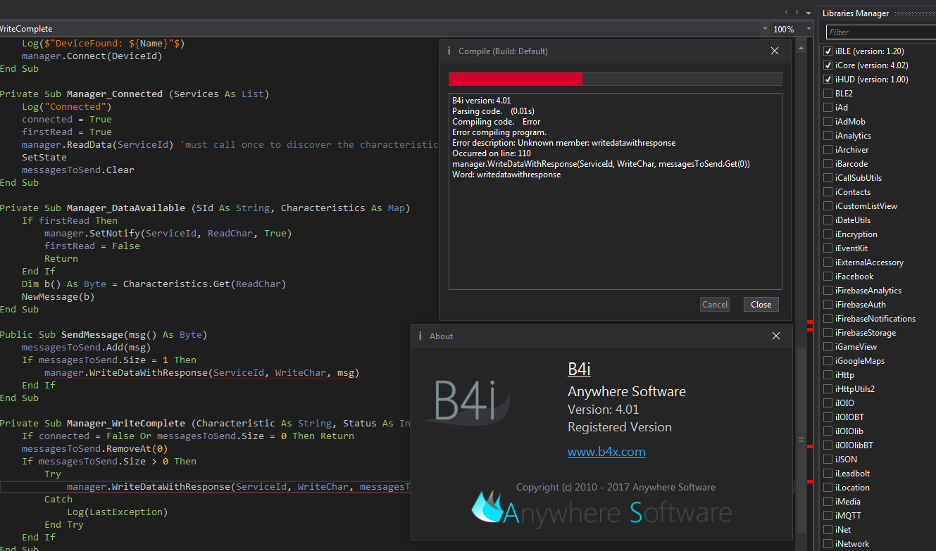 Ble chat error | B4X Programming Forum