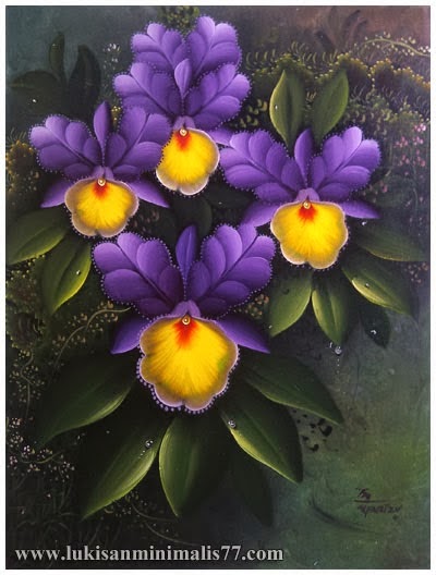 31 Lukisan Bunga Anggrek  Di Kanvas Gambar Kitan
