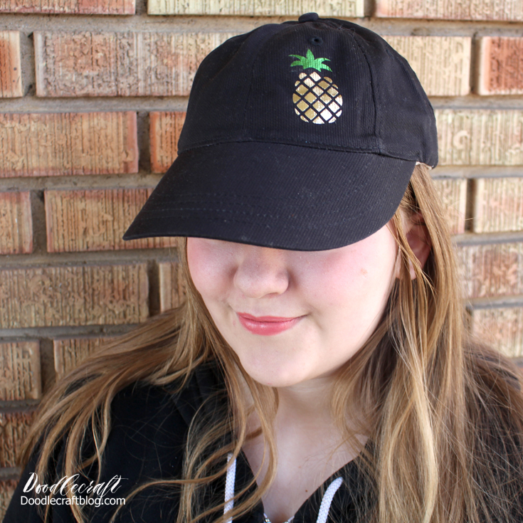 Pineapple Iron On Dad Hat DIY