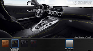 Màu nội thất Mercedes AMG GT S 2019 Nội thất Mercedes AMG GT S 2019 màu Đen Leather chỉ Vàng 601