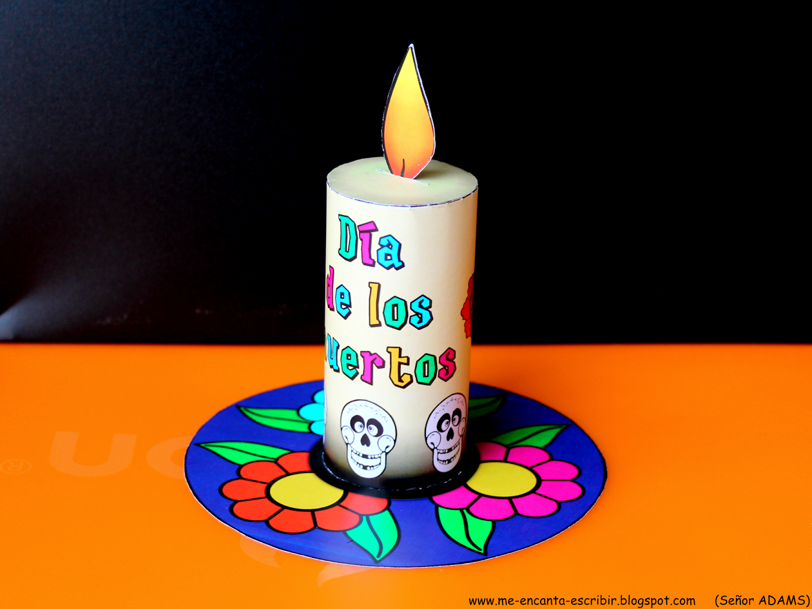 Me encanta escribir en español: Vela para el altar del Día de Muertos