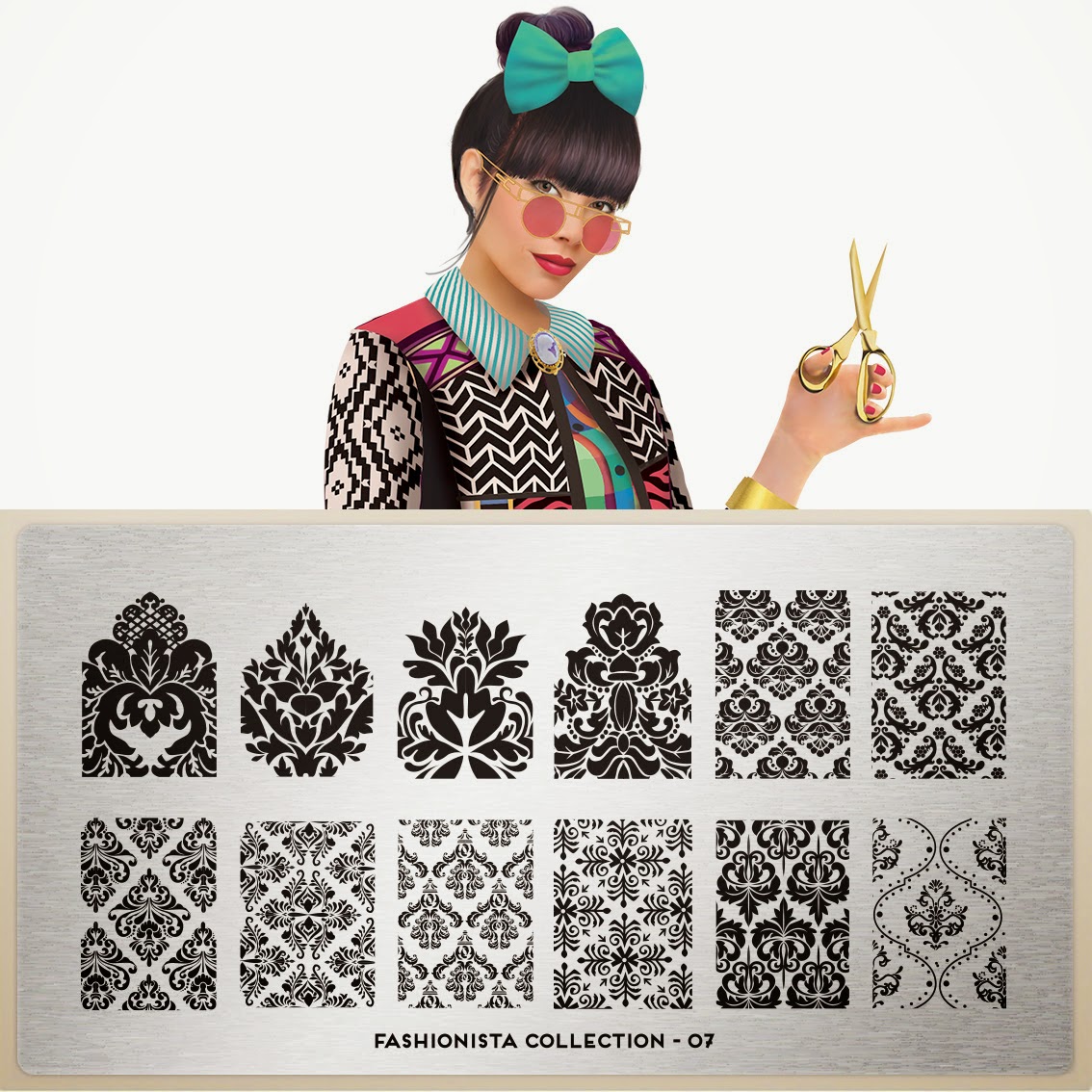 Lacquer Lockdown - MoYou London Fashionista Collection, new stamping plates 2014, new nail art stamping plates 2014, nail art stamping plates nail art stamping blog, new nail art image plates 2014, cute nail art ideas, diy nail art, stamping, MoYou London