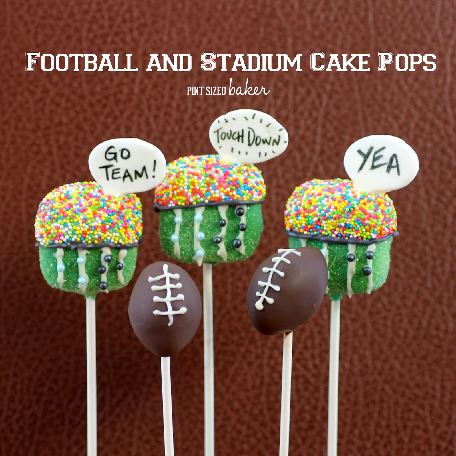 The kids are gonna love these Football and Stadium Cake Pops! They are really easy to make!