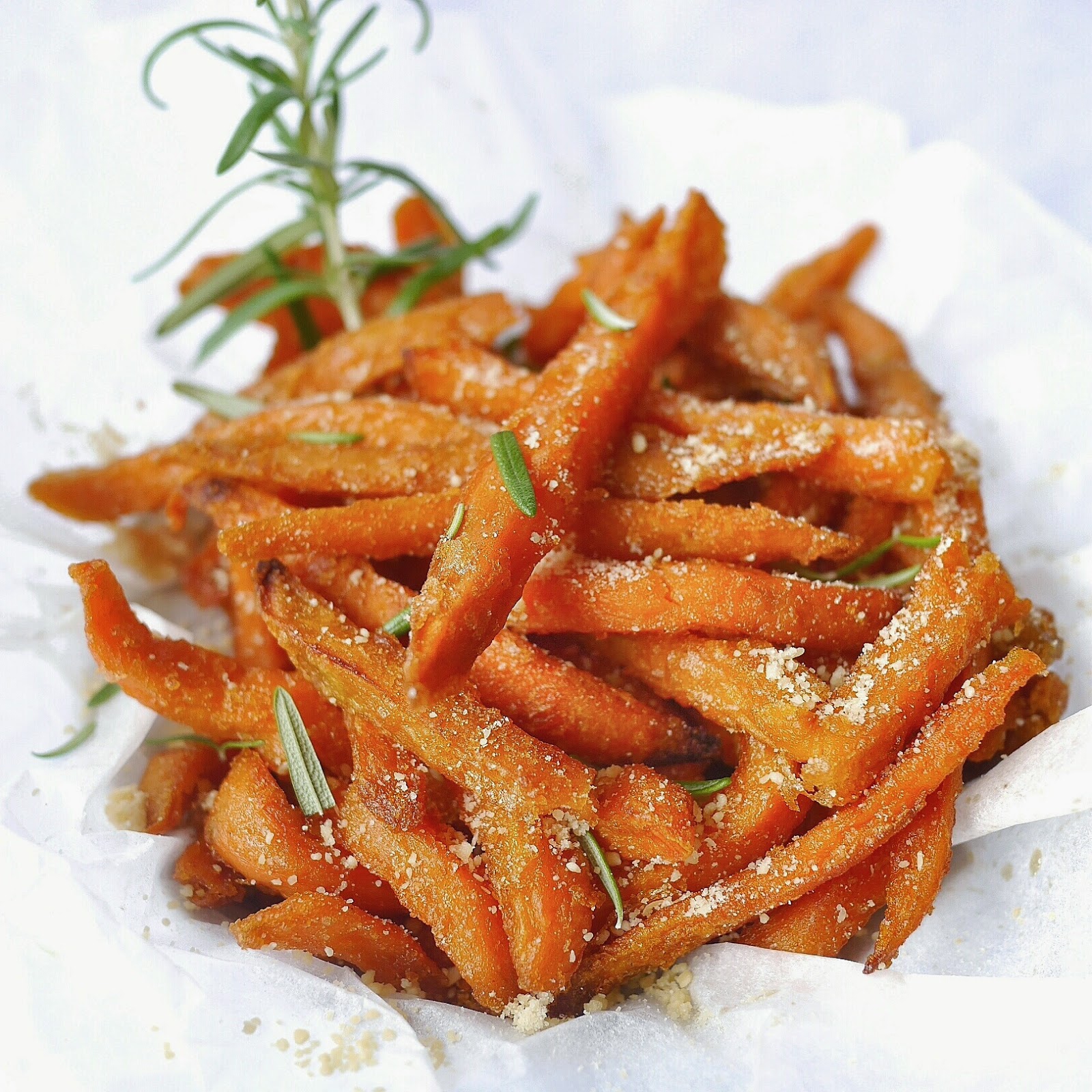 Truffle Sweet Potato Fries with Parmesan - Tao of Spice
