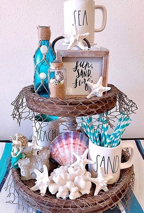 Decorative Tiered Trays Coastal Styling Ideas