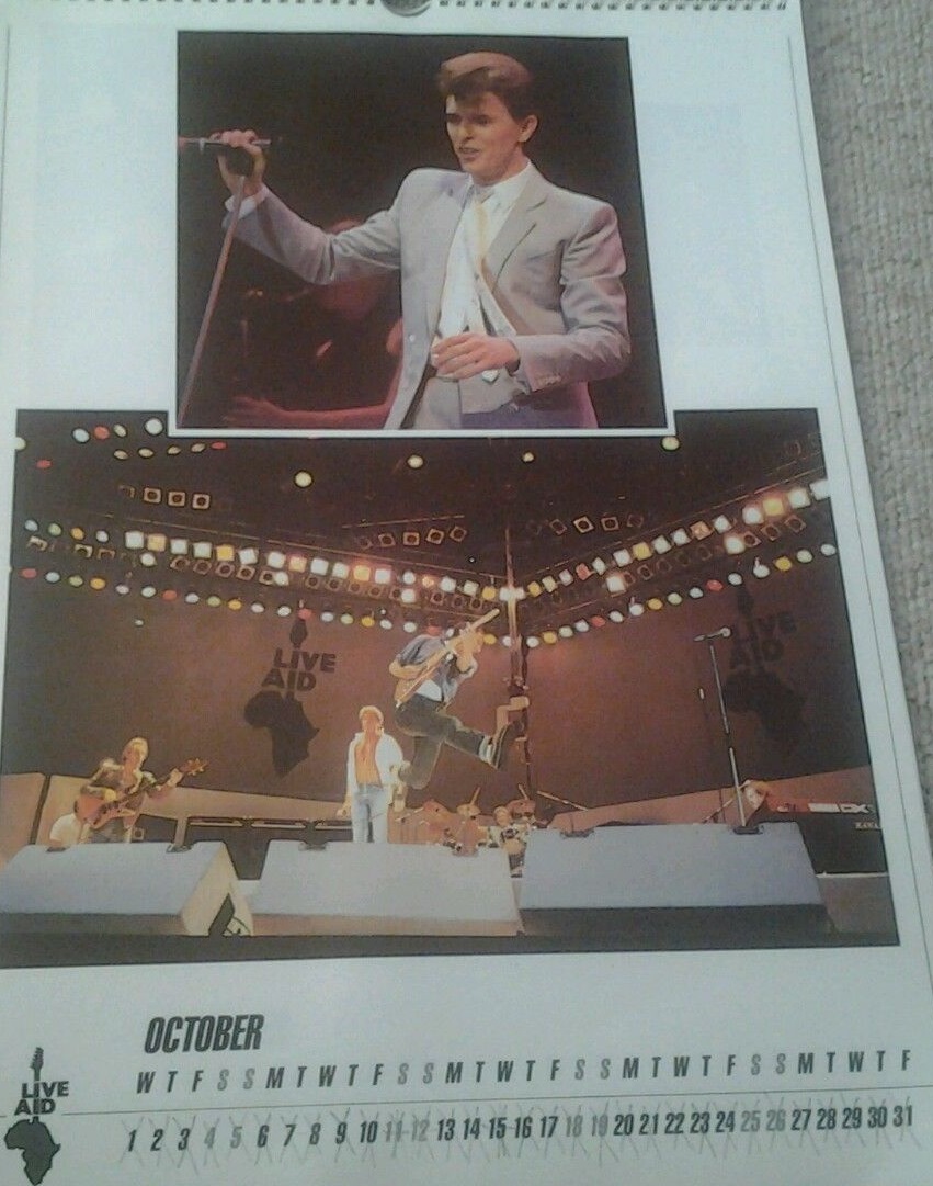 Top Of The Pop Culture 80s Live Aid Calendar 1986