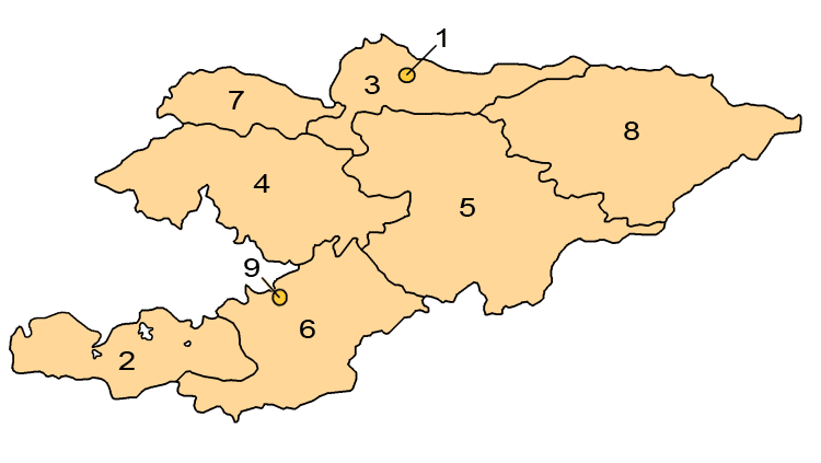 Provinsi di Kyrgyzstan