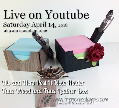 His and Hers Post it Note Holder, Frenchie Live