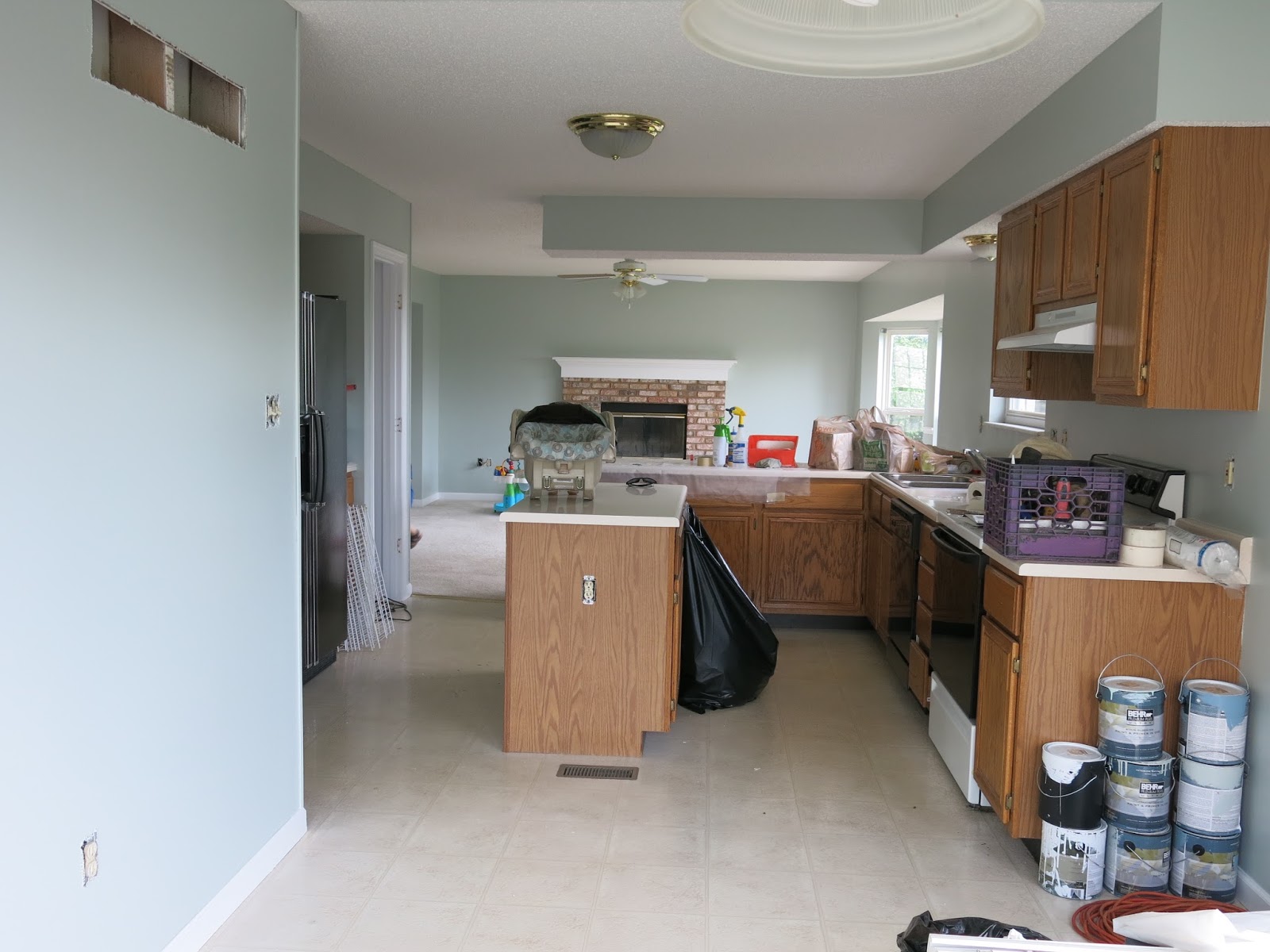 Getting There Paint I Think There Is One Wall In The Whole Downstairs That Actually Looks Gray