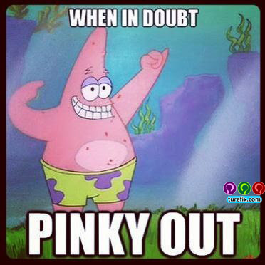 When in doubt, pinky out, funny Patrick Star meme pictures
