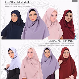 Koleksi Kerudung Segiempat Instan Munira MD 33, 34