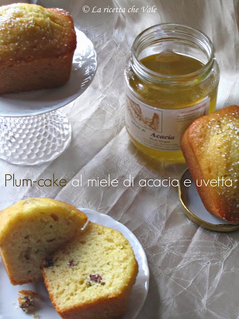 plum-cake con miele di acacia e uvetta