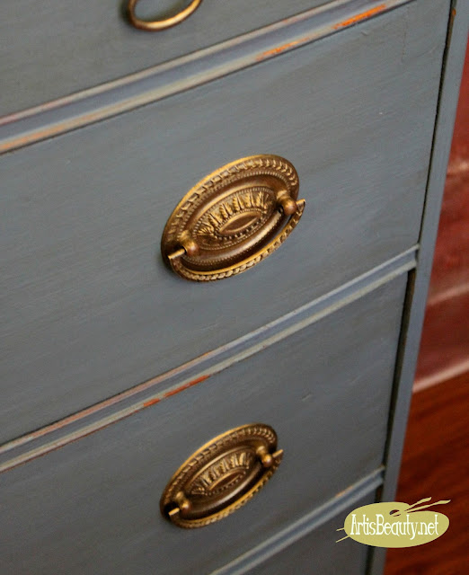 ART IS BEAUTY Bruised and Battered DRESSER turned Blue Beauty, and How