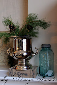 winter decorating, winter mantel, farmhouse style, cottage style