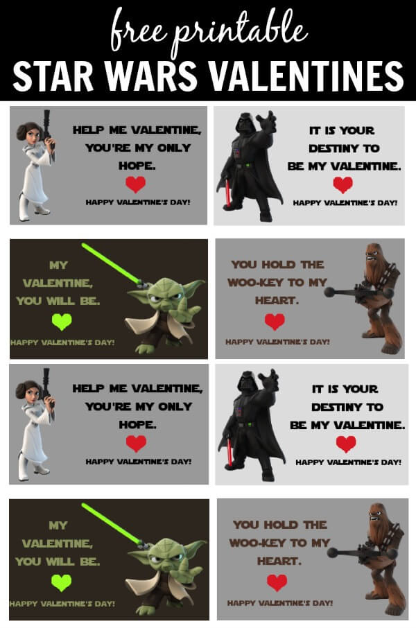 20 Free Printable Star Wars Valentines Frugal Family Times