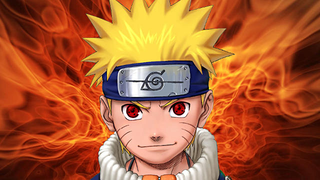 Naruto Uzumaki Flammes - Fond d'écran en Full HD
