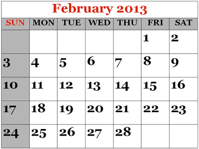 FREE IS MY LIFE: FREEISMYLIFE February 2013 Calendar - Don't You Just