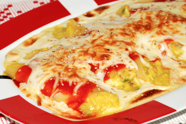 Canelones de cazón en amarillo Canelones de cazón en amarillo