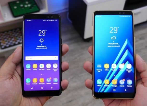 Layar Samsung Galaxy A6 dan Samsung Galaxy A6+