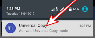 click on notification bar click on notification bar