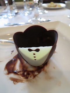 Chocolate Tuxedo Cup that was Filled with Fruits