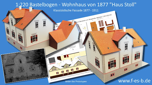 Maisons et autres en papier  Praesentation_Haus_Stoll_Klassizistisch