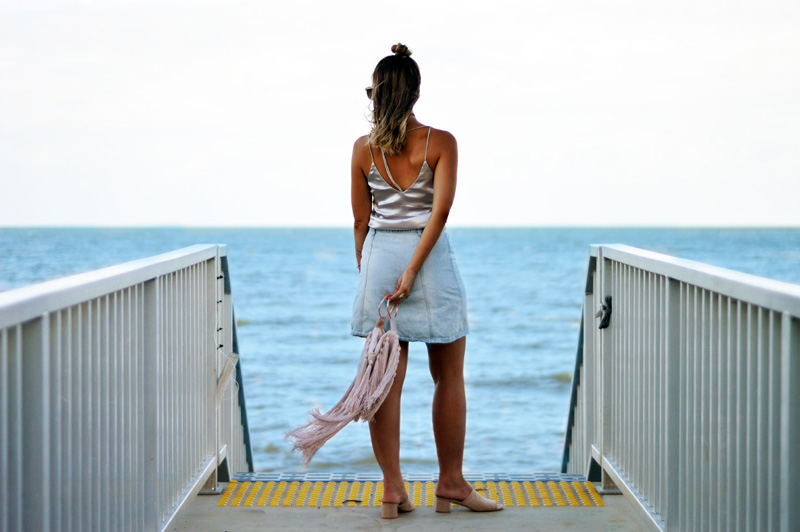 summer outfit with silk slip cami summer outfit with silk slip cami