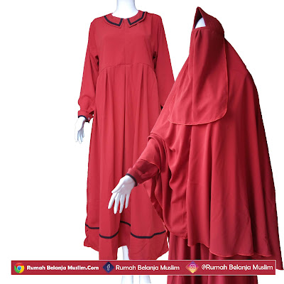 Gamis Syar'i Wolfis Ruqayyah Coklat Bata Gamis Syar'i Wolfis Ruqayyah Coklat Bata