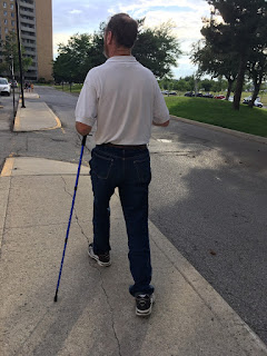 man walking with Nordic Walking Sticks