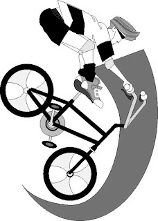 Imagen de ciclista  en deporte extremo