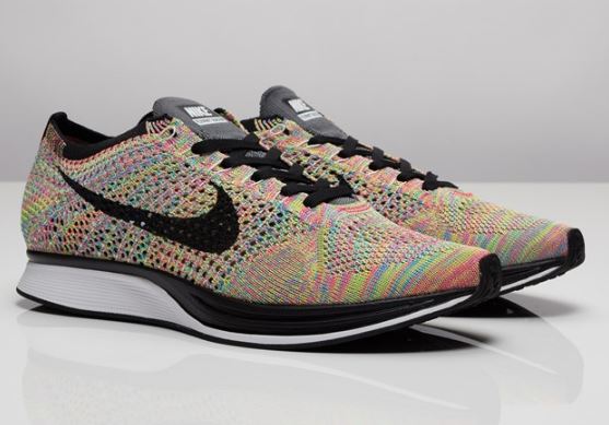 THE SNEAKER ADDICT: Nike Air Flyknit Racer ’Rainbow’ Multi-Color ...