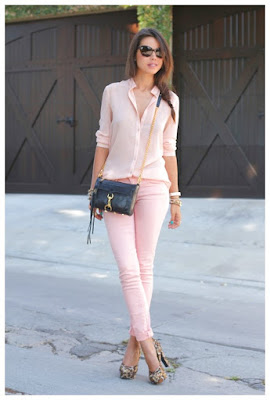 Pantalones de Color Rosa Pantalones de Color Rosa