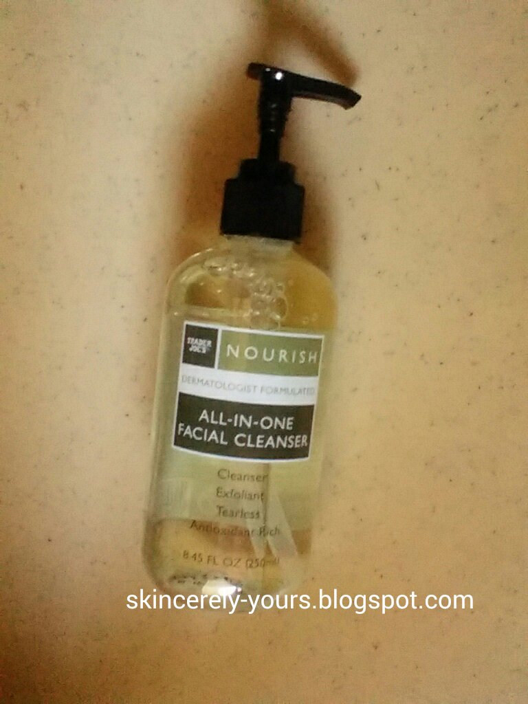 Skincerely Yours Trader Joe's Nourish All in One Facial Cleanser