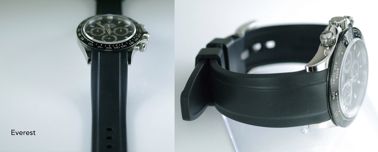 Rubber B versus Everest Comparison Review Two Rubber Straps for Rolex
