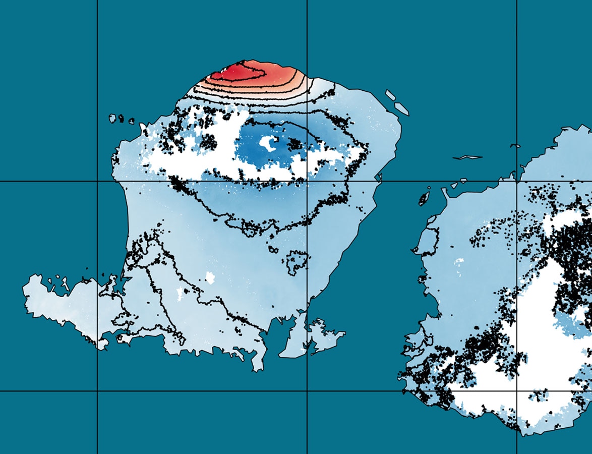 image above scientists with nasa caltech s advanced rapid imaging and analysis project aria used new satellite data to produce a map of ground image above scientists with nasa caltech s advanced rapid imaging and analysis project aria used new satellite data to produce a map of ground