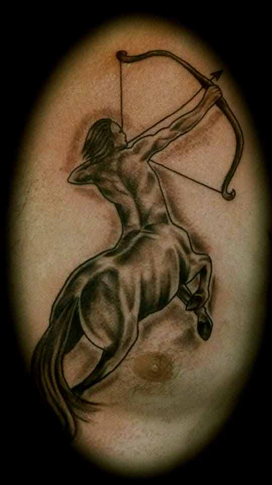 Sagittarius zodiac symbol tattoo design