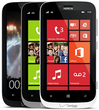 Nokia Lumia 822 - USA - Verizon Wireless - Available in Black, White, Red, Gray