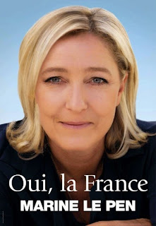 El cartel de Marine le Pen en las presidenciales de 2012