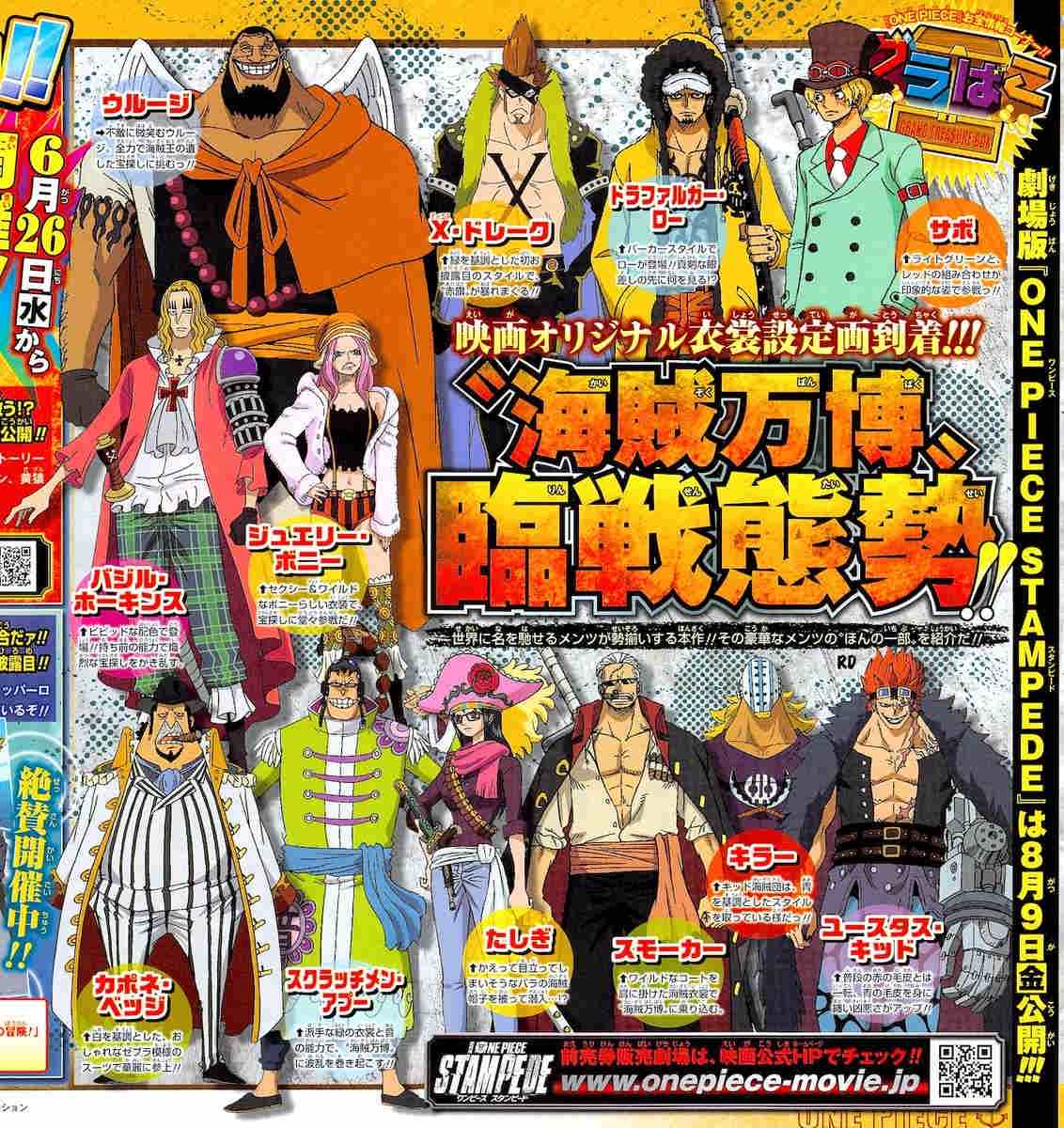 One Piece Stampede  Gambar karakter, Gambar