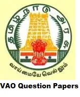TNPSC VAO Question Paper 2017, 2018, 2019 Basics of Village Administration