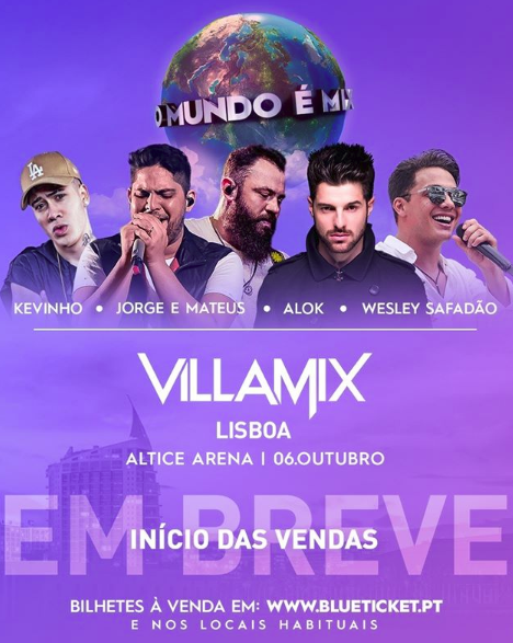 Venda de ingressos para o VillaMix Festival Lisboa (Portugal)