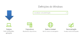 definições do windows 10