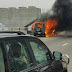 Model Maryam Elisha's Narrowly Escaped Death As Her G-Wagon Caught Fire - Photos
