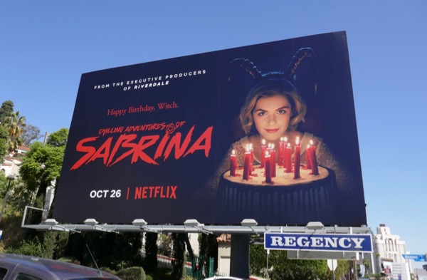 Chilling Adventures of Sabrina series premiere billboard Chilling Adventures of Sabrina series billboard
