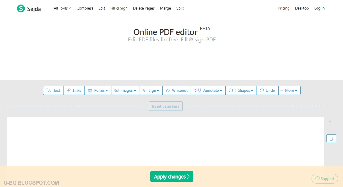 безплатен онлайн PDF редактор